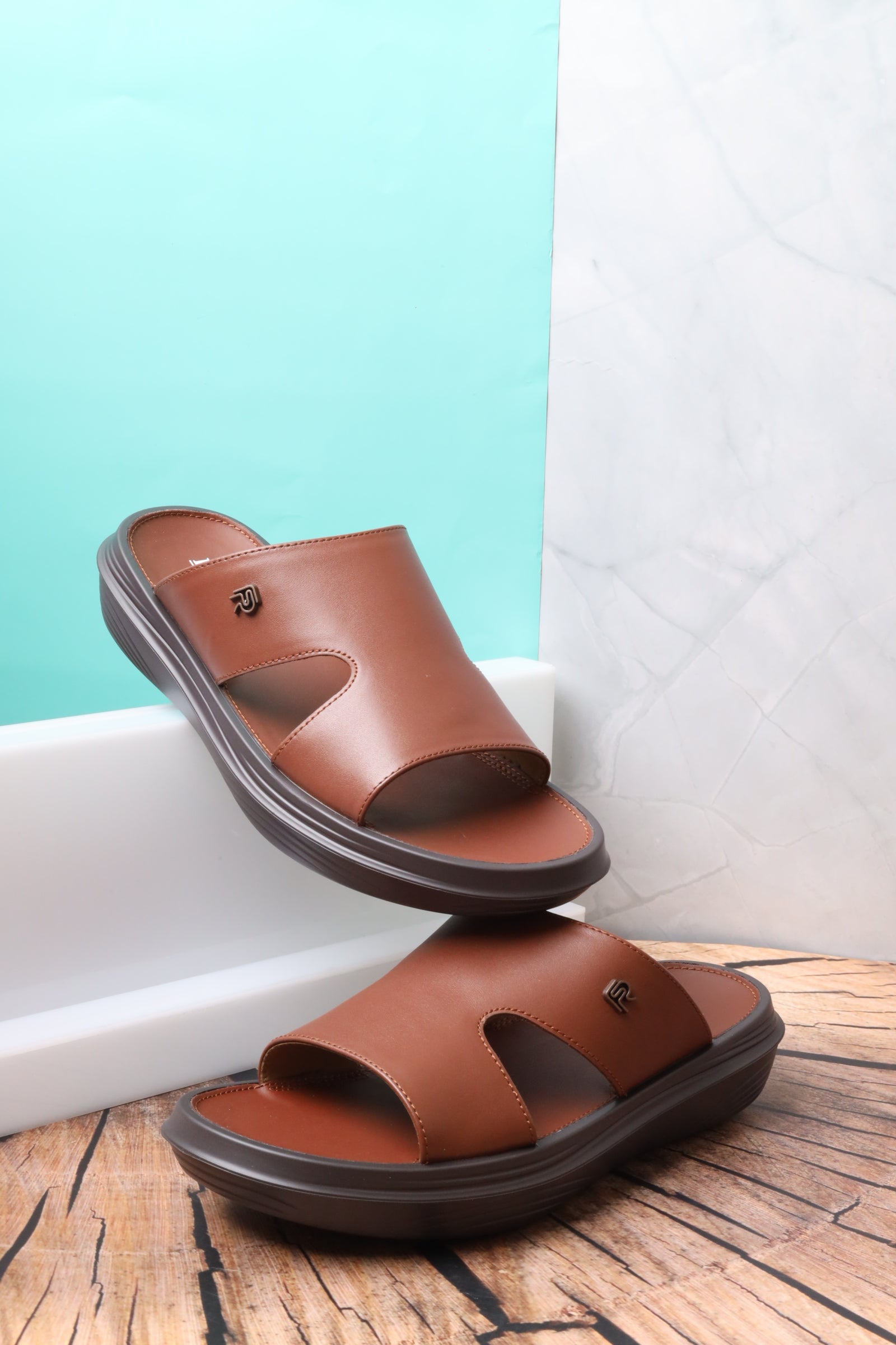 Genuine leather sandals 19904