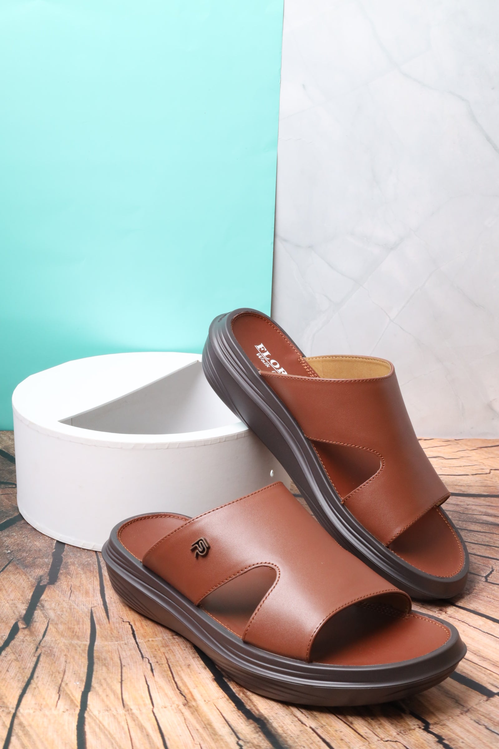 Genuine leather sandals 19904