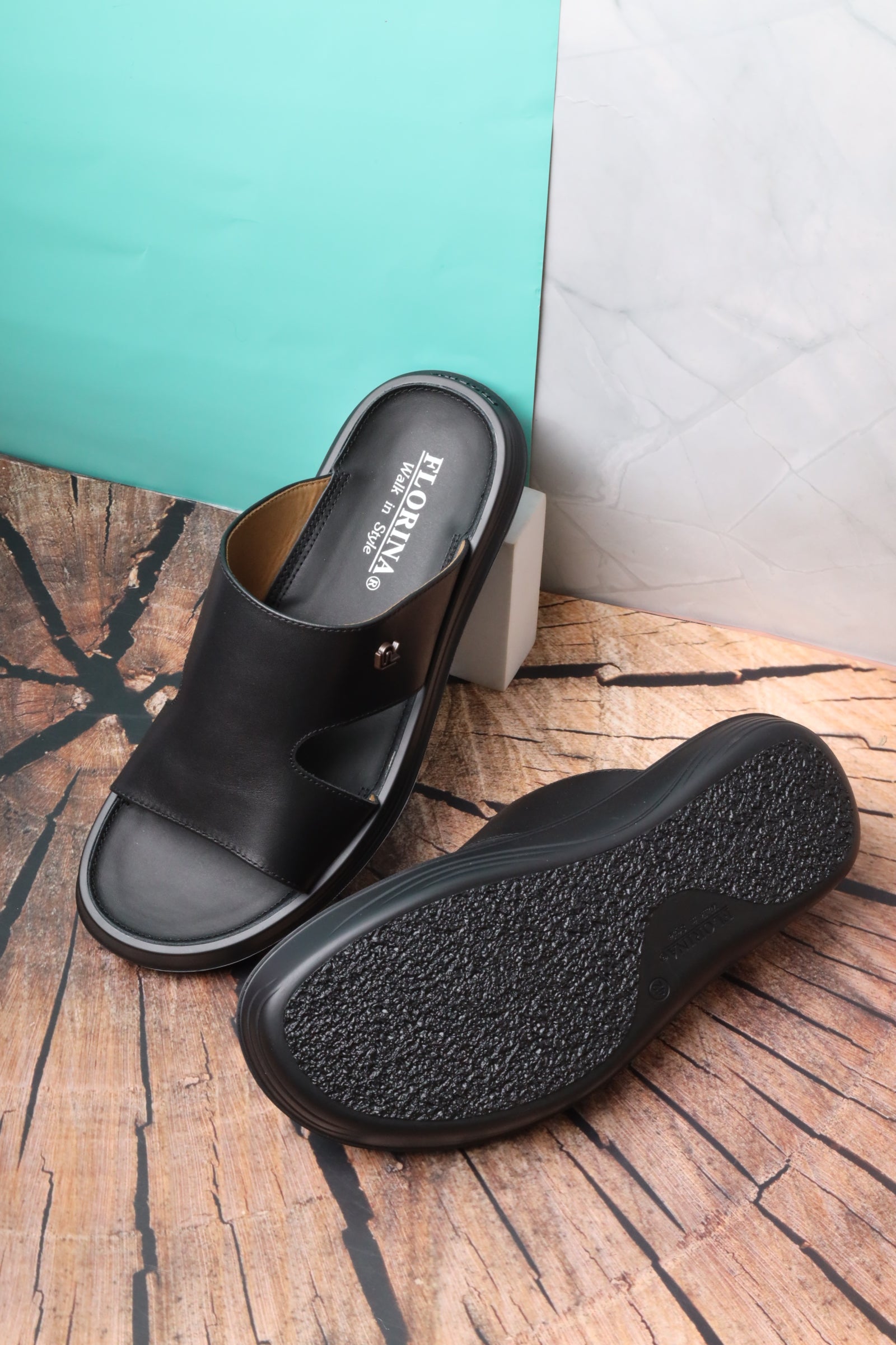 Genuine leather sandals 19904